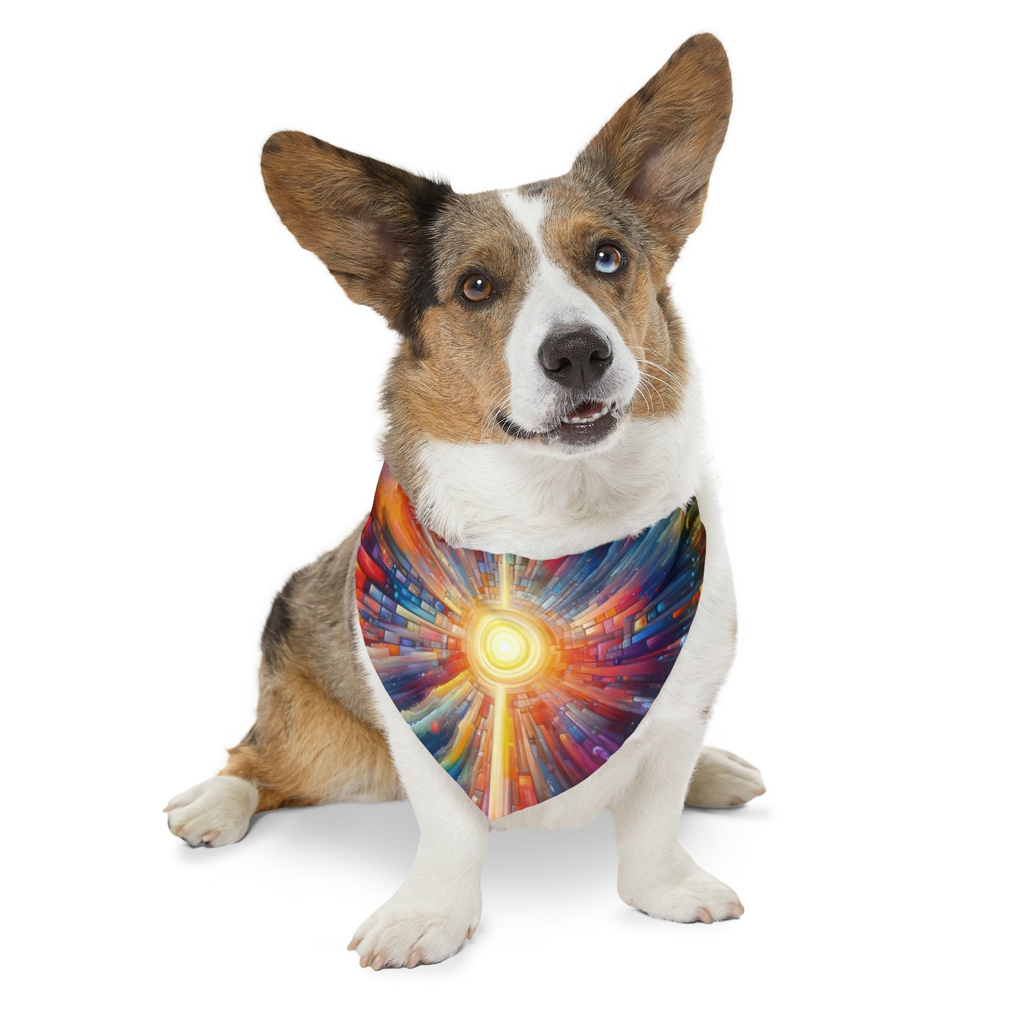 Kaleidoscopic Tachism Breath Pet Bandana Collar