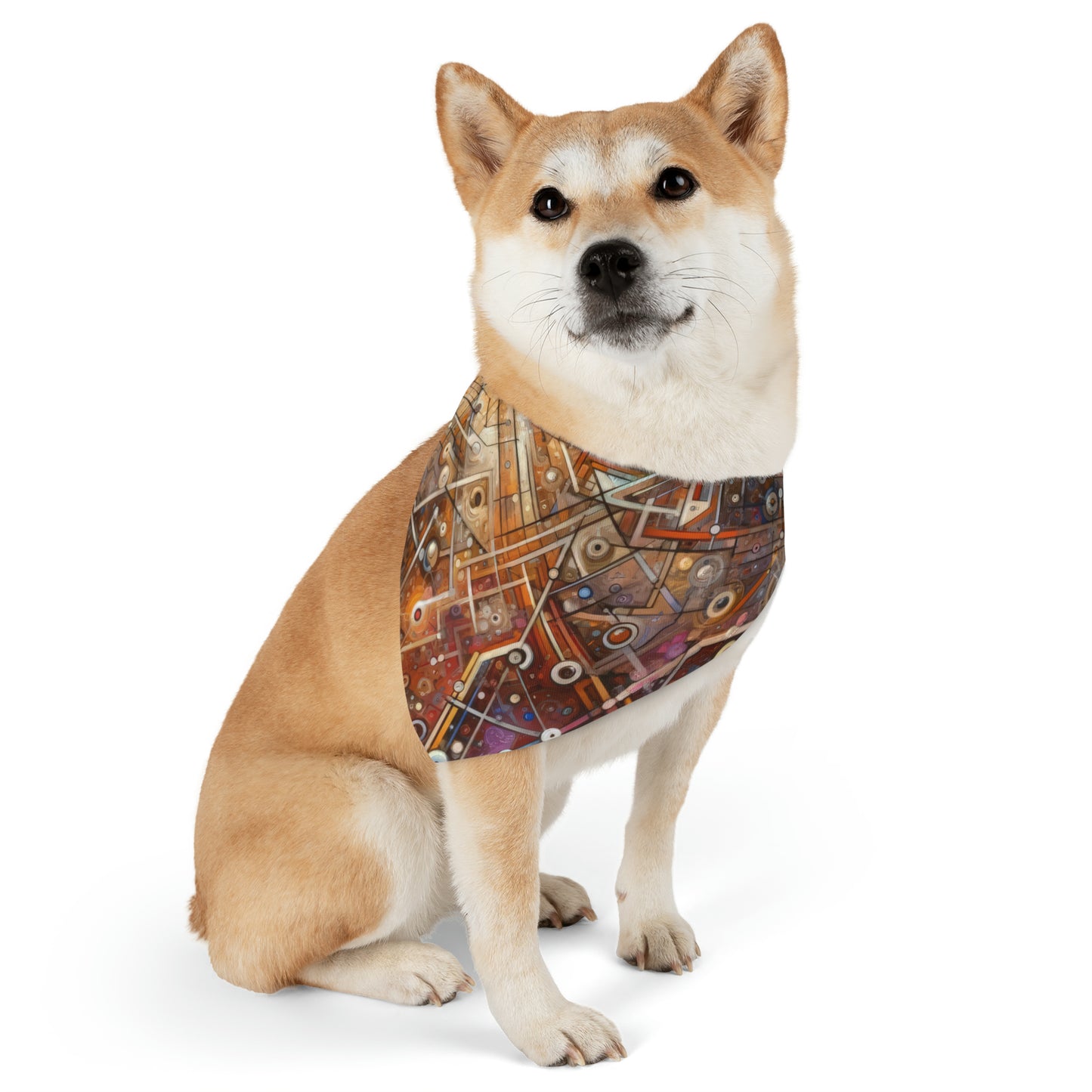 Abstract Structural Complexity Pet Bandana Collar