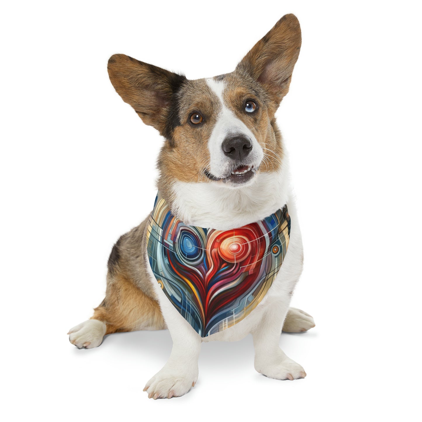 Techno Heart Harmony Pet Bandana Collar