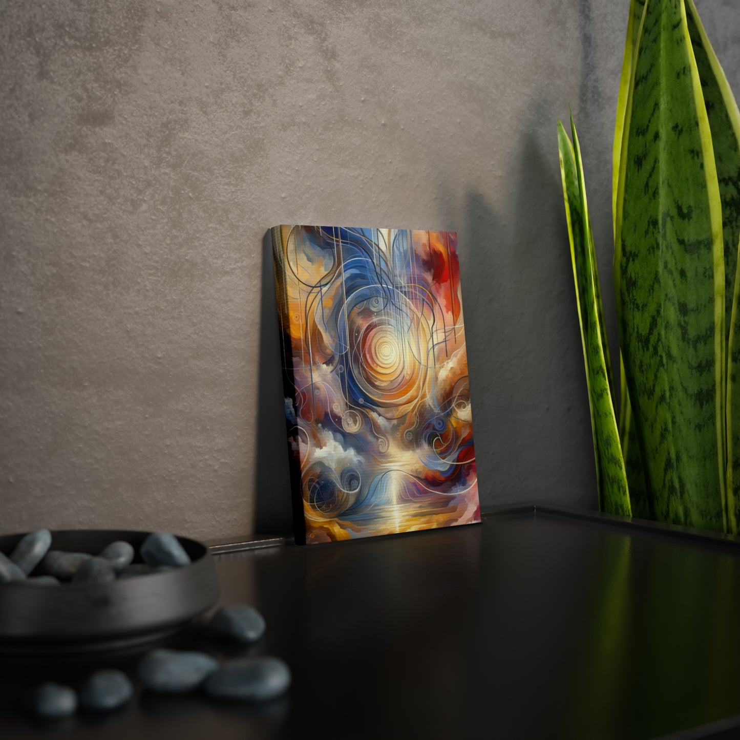 Presence Anchored Tachism Canvas Photo Tile
