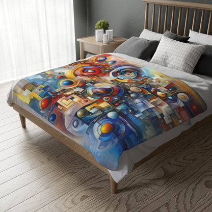 Coexistence Harmony Code Velveteen Microfiber Blanket (Two-sided print)