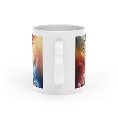 Vibrant Maestro Symphony Heart-Shaped Mug