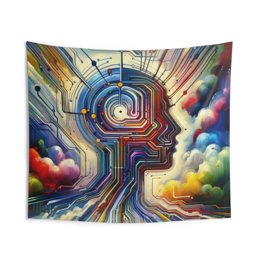 Supportive Digital Empathy Indoor Wall Tapestries