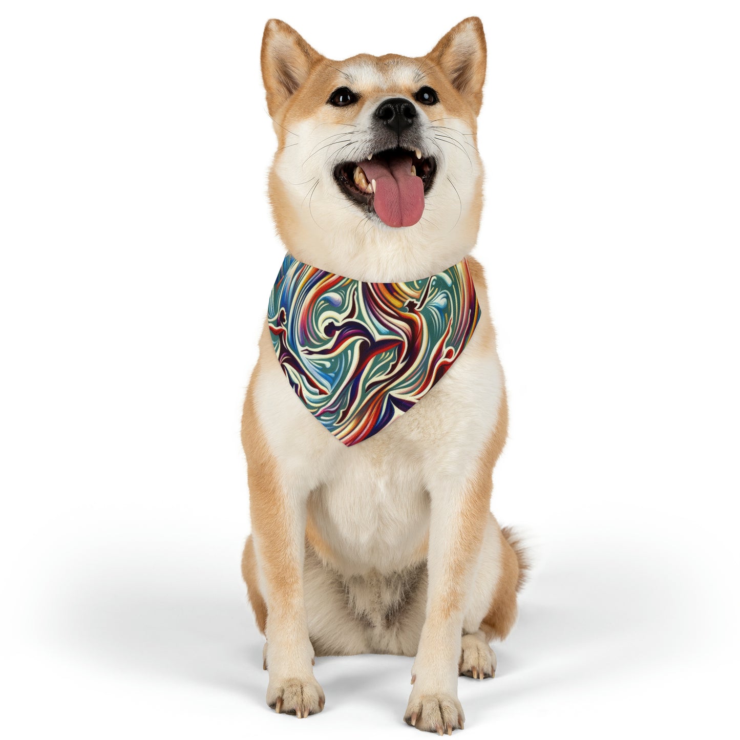 Choreographic Mindful Tachism Pet Bandana Collar