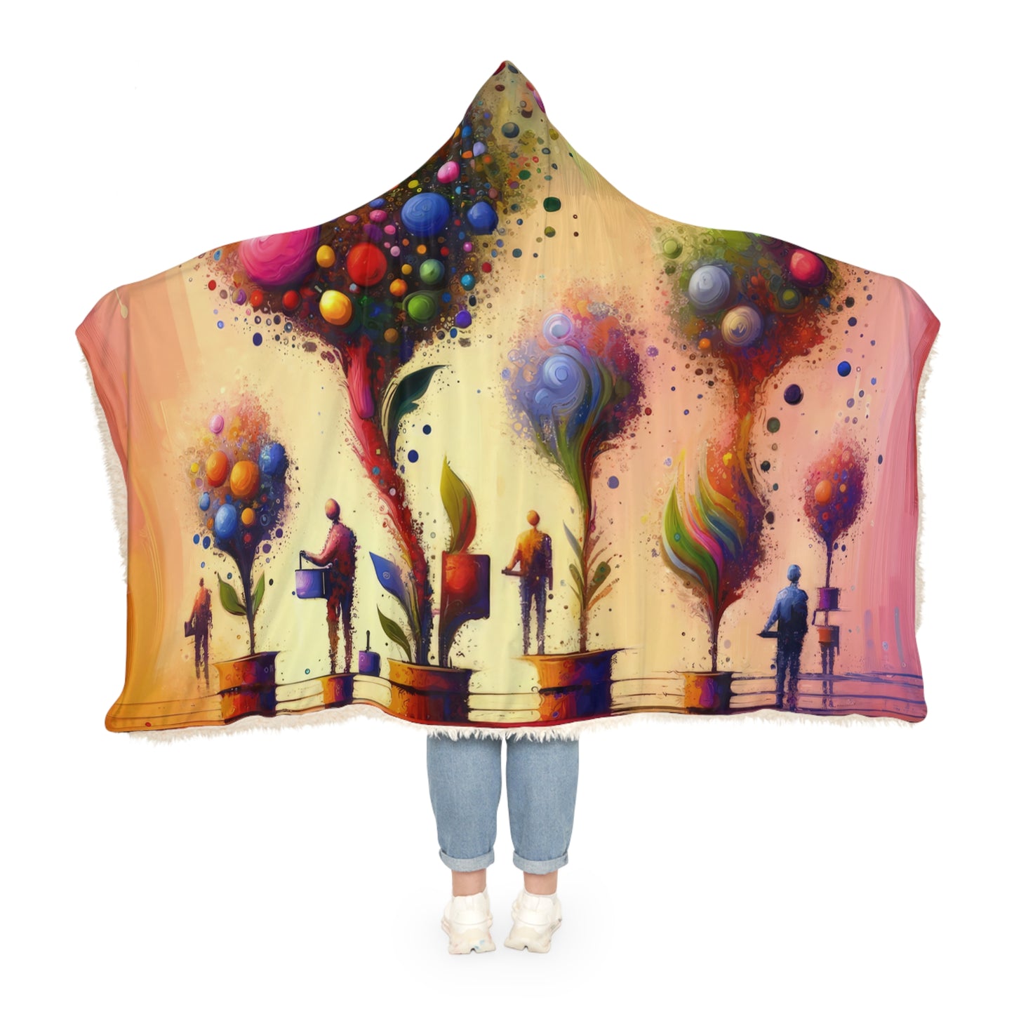 Vibrant Digital Arboriculture Snuggle Blanket