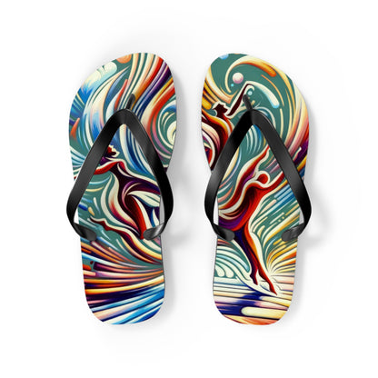 Choreographic Mindful Tachism Flip Flops
