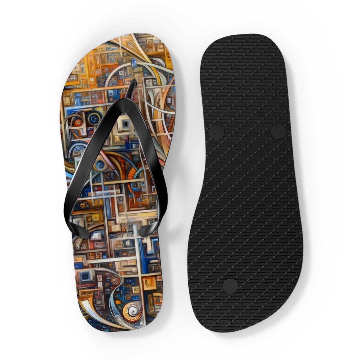 Intricate Life Tapestry Flip Flops