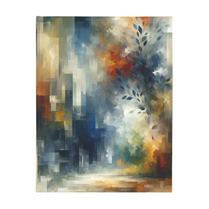 Contemplative Leaves Whispers Velveteen Microfiber Blanket (Two-sided print)