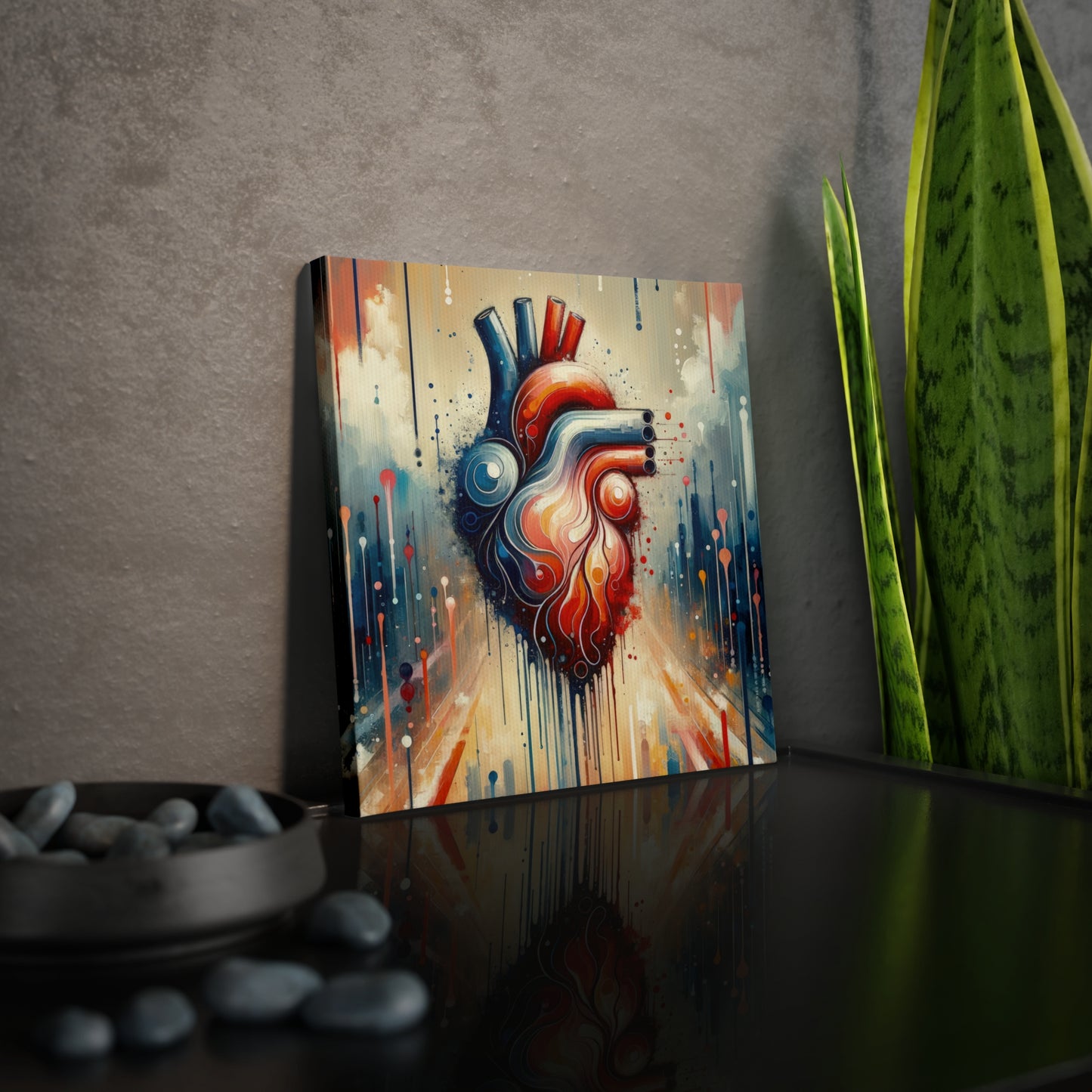 Rhythmic Heart Harmony Canvas Photo Tile