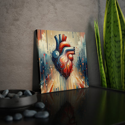 Rhythmic Heart Harmony Canvas Photo Tile