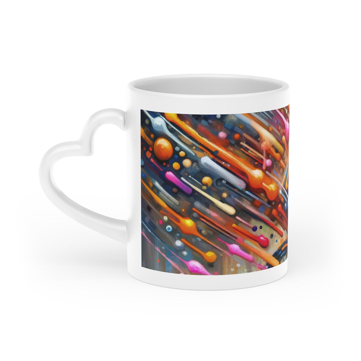 Vibrant Dynamic Sovereignty Heart-Shaped Mug