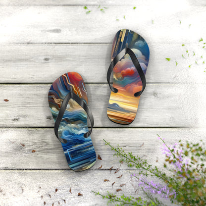 Eternal Digital Meditation Flip Flops