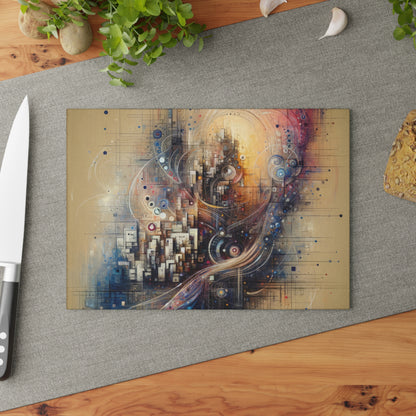 Digital Rhythmic Architecture Glass Cutting Board