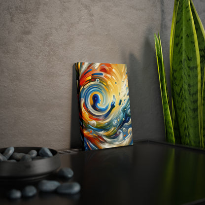 Swipe Connection Tachism Canvas Photo Tile