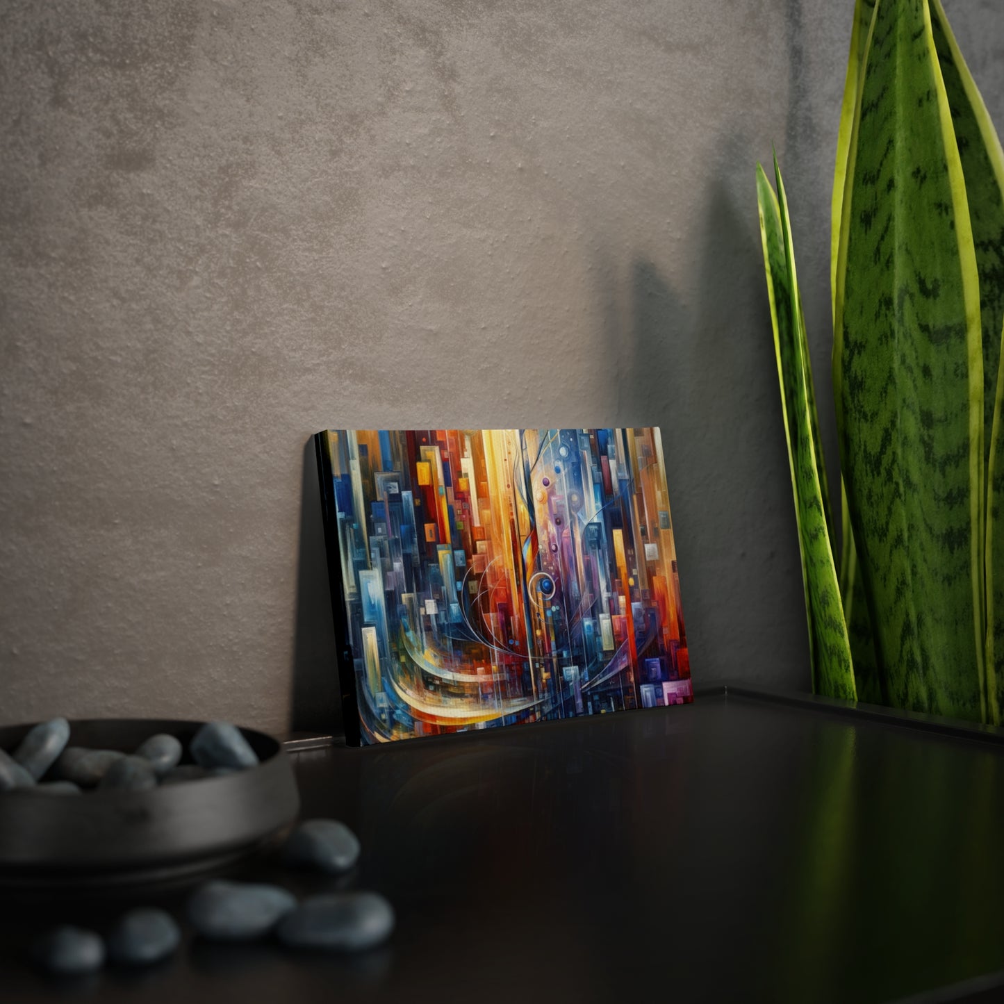 Symphonic Glass Resonance Canvas Photo Tile