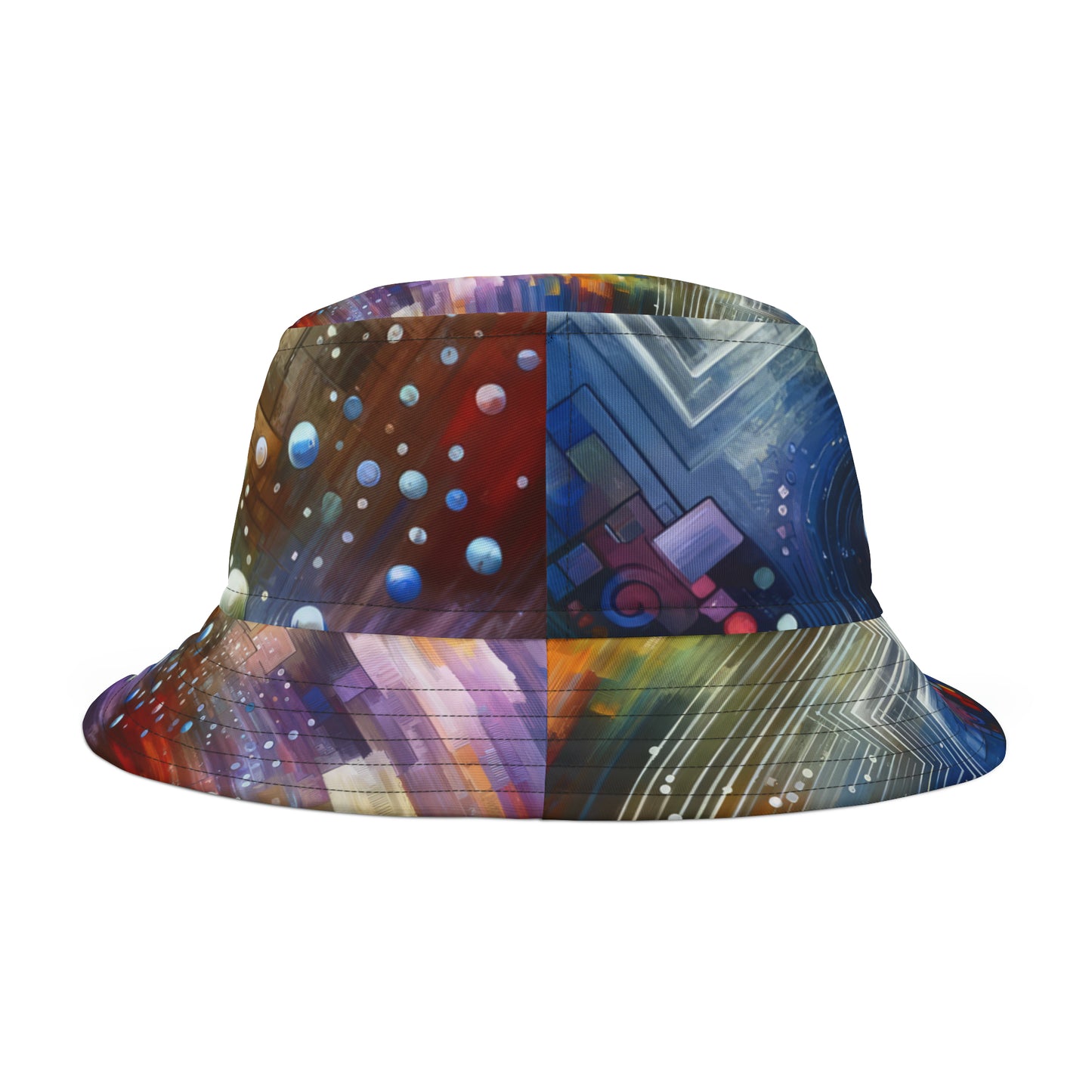 Abstract Technicolor Synthesis Bucket Hat (AOP)