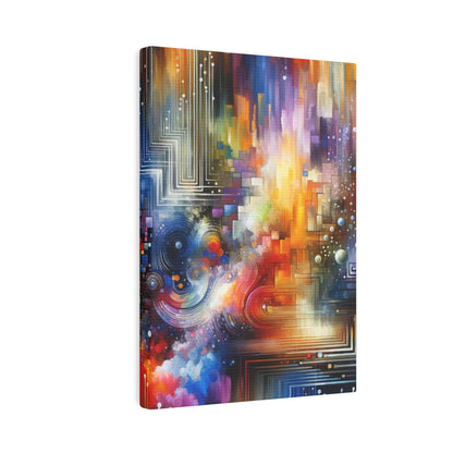 Abstract Technicolor Synthesis Canvas Photo Tile