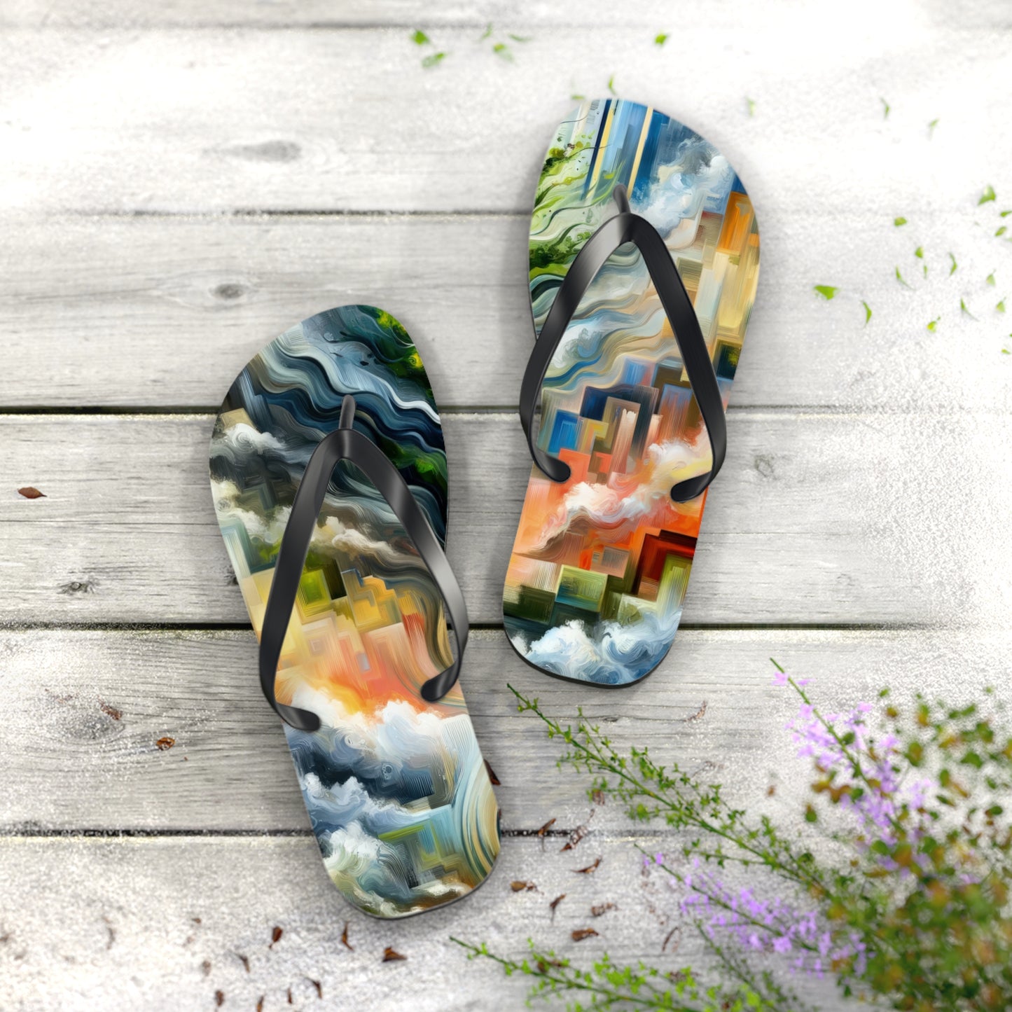 Eternal Digital Contrast Flip Flops