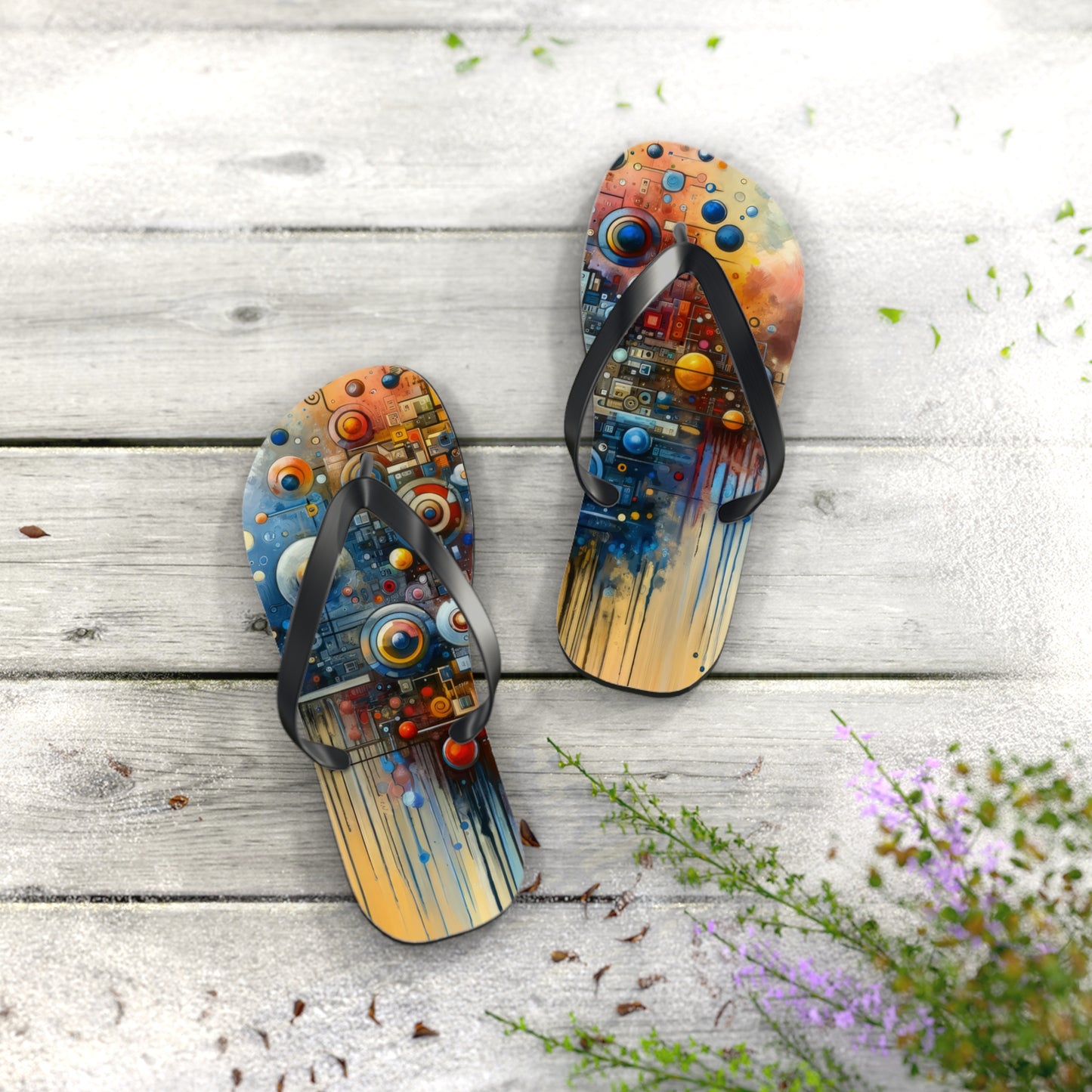 Connected Virtuality Canvas Flip Flops