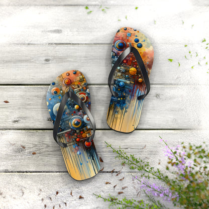 Connected Virtuality Canvas Flip Flops