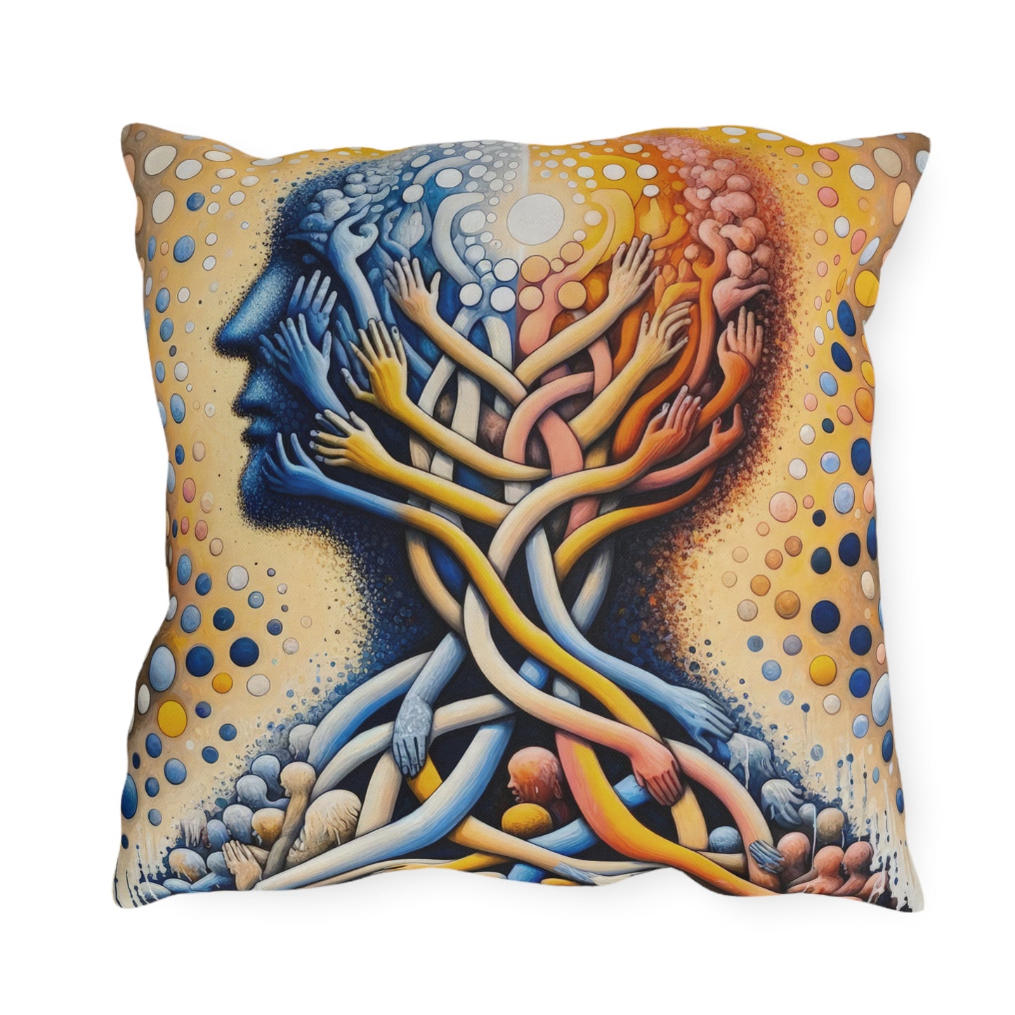 Unveiling Inner Essence Outdoor Pillows