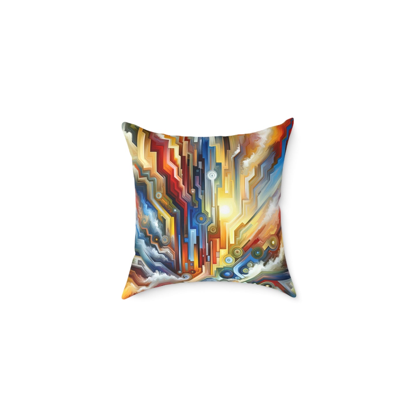 Unity Abstract Vibrancy Spun Polyester Pillow