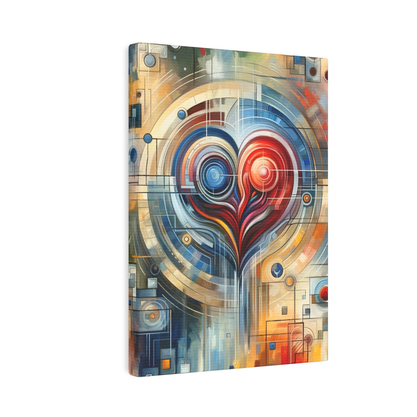 Techno Heart Harmony Canvas Photo Tile