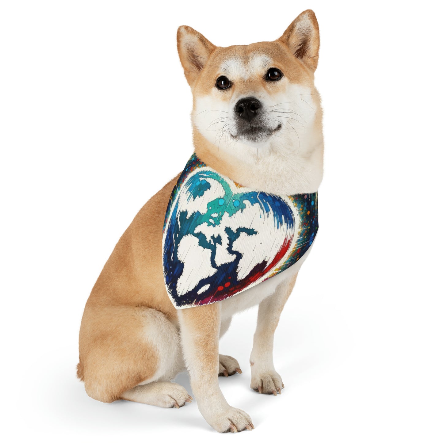 Heartbeats Synchronizing Peace Pet Bandana Collar