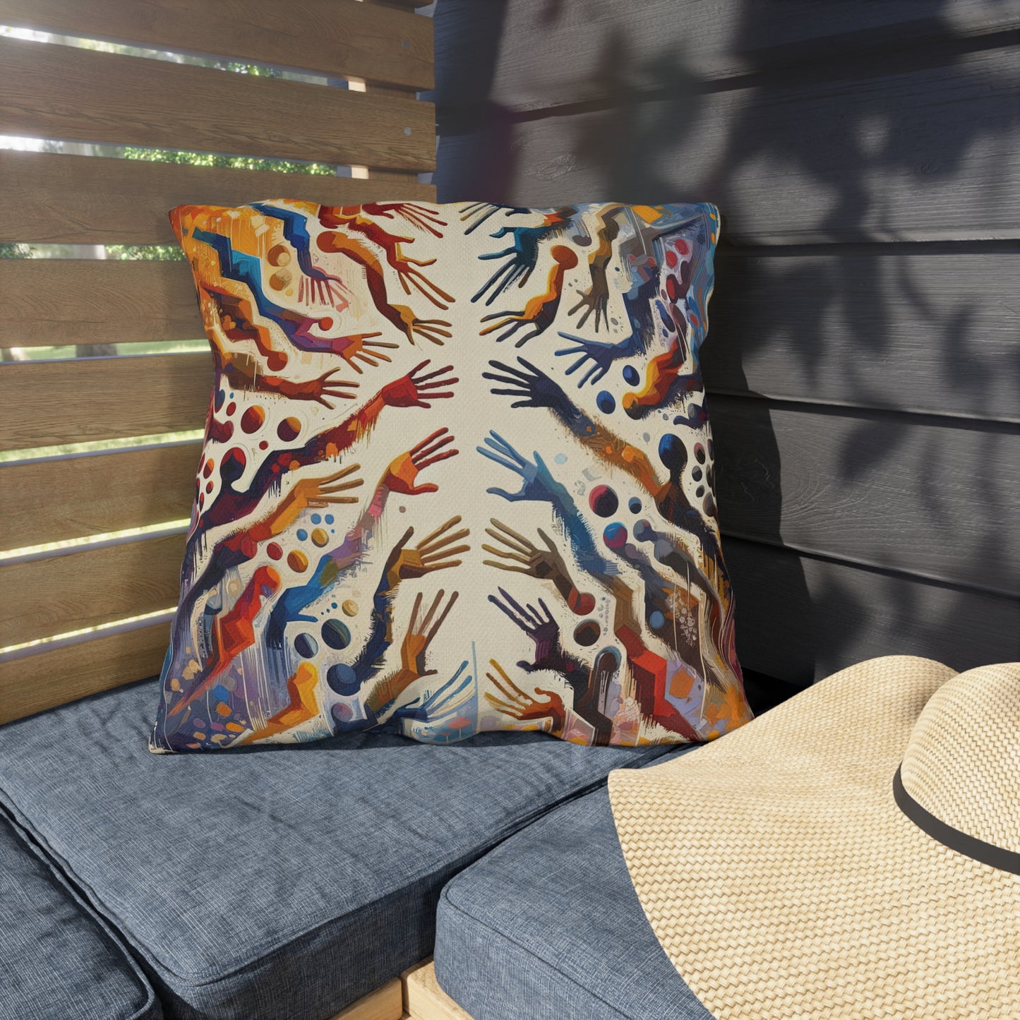 Architects Wisdom Tachism Outdoor Pillows
