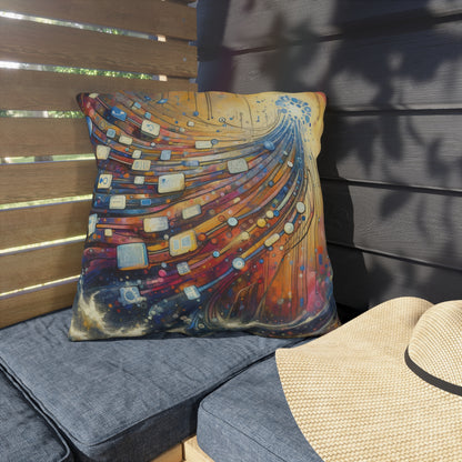 Digital Tapestry Weaving Outdoor Pillows