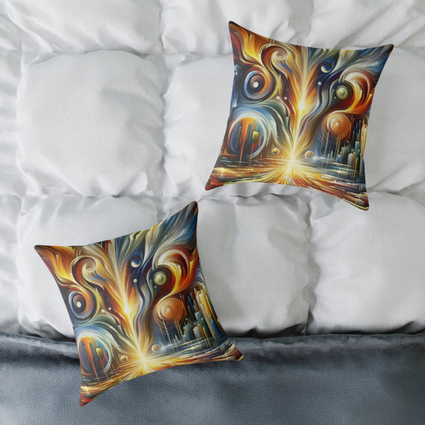 Sovereign Integral Transformation Spun Polyester Pillow