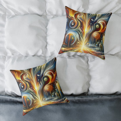 Sovereign Integral Transformation Spun Polyester Pillow