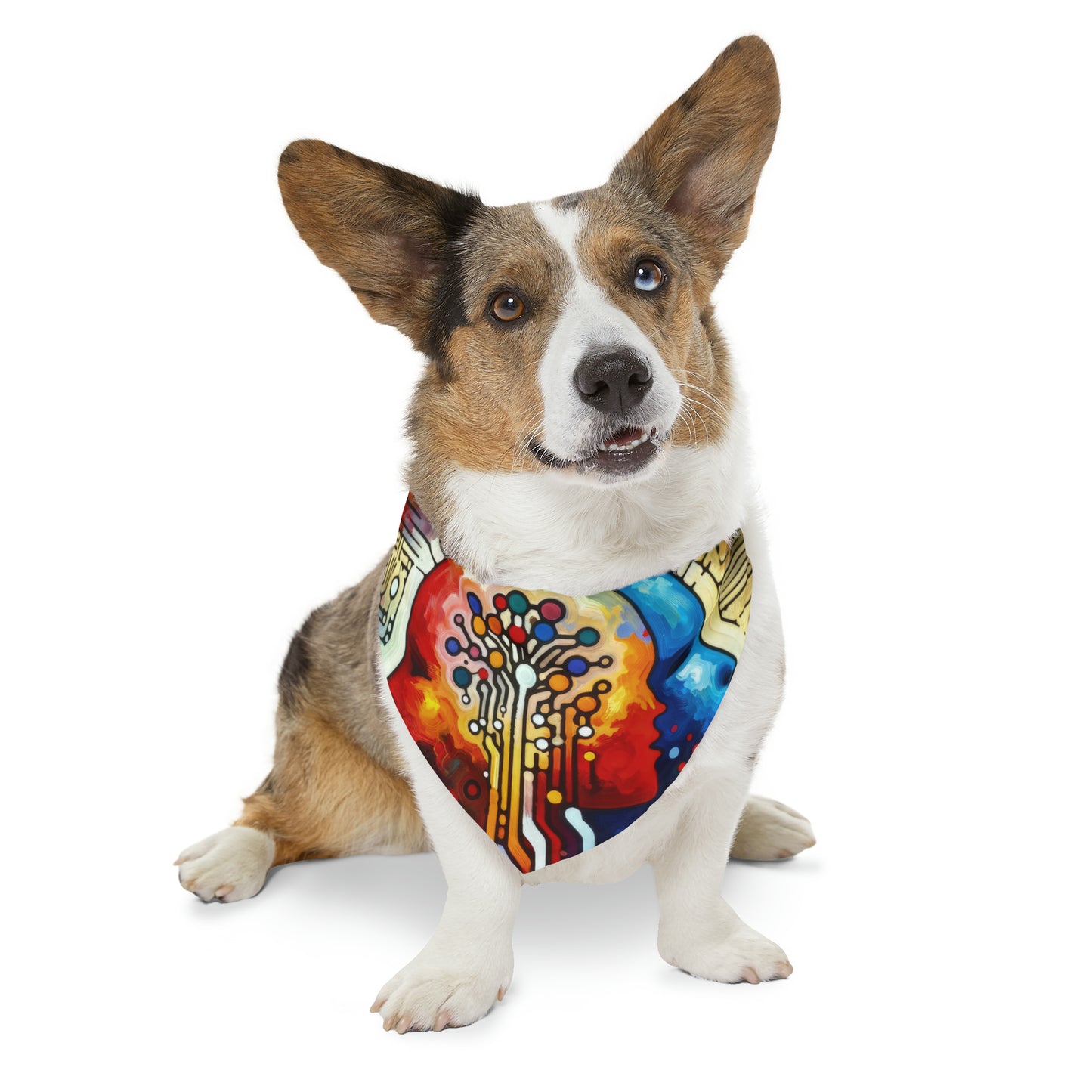 Empathetic Connection Abstract Pet Bandana Collar