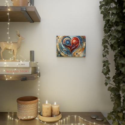Techno Heart Harmony Canvas Photo Tile