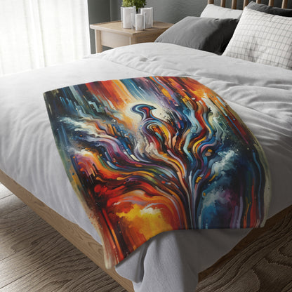 Threshold Collective Consciousness Velveteen Microfiber Blanket (Two-sided print)