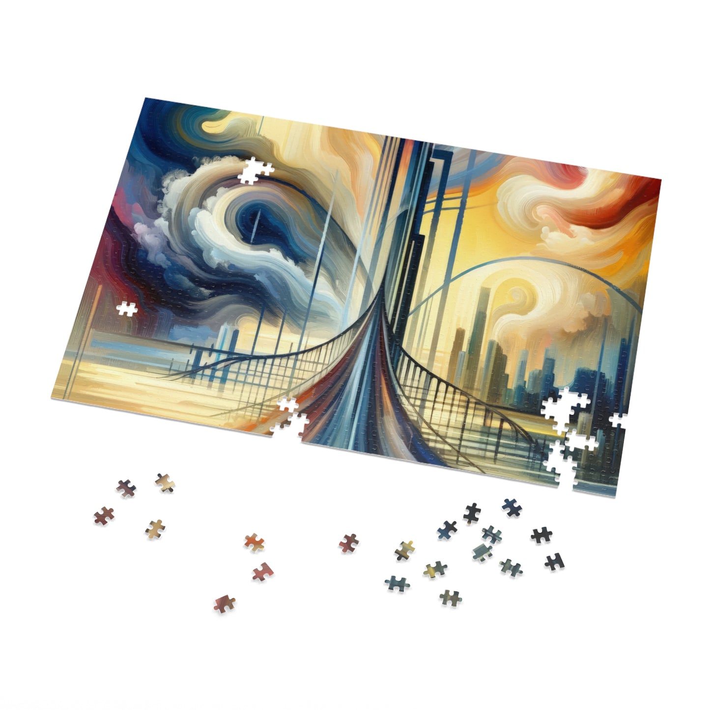 Conscious Bridge Tachism Jigsaw Puzzle (30, 110, 252, 500,1000-Piece)