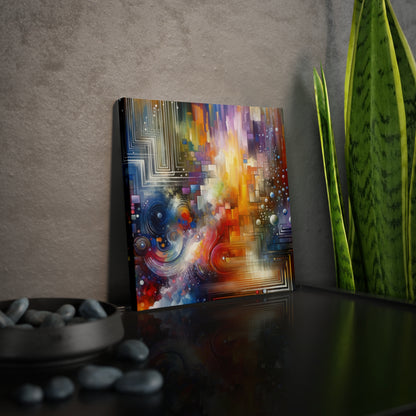Abstract Technicolor Synthesis Canvas Photo Tile
