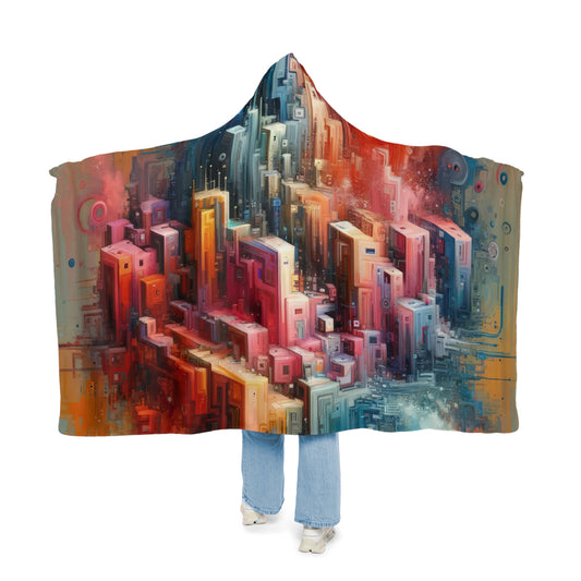 Digital Harmony Tachism Snuggle Blanket