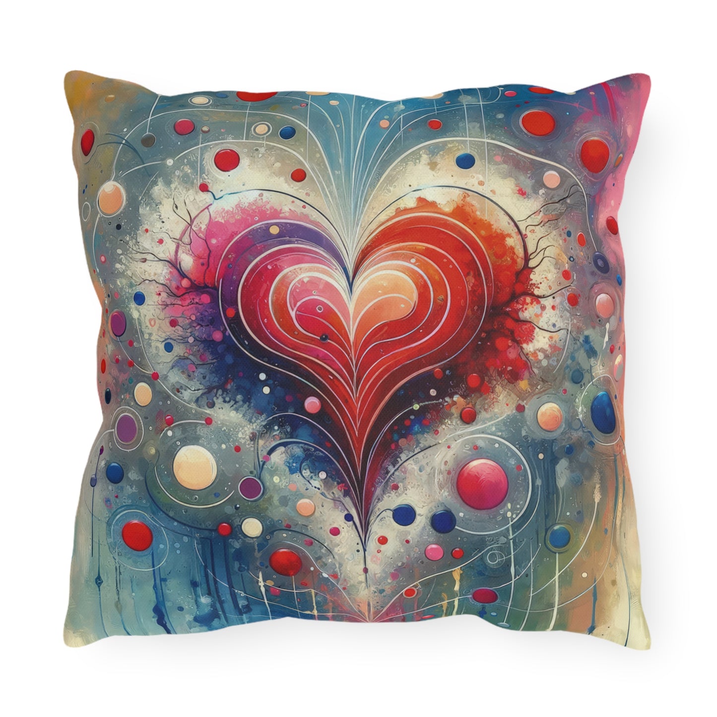 Emotional Physics Heart Outdoor Pillows