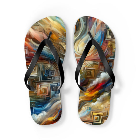 Woven Progress Tapestry Flip Flops