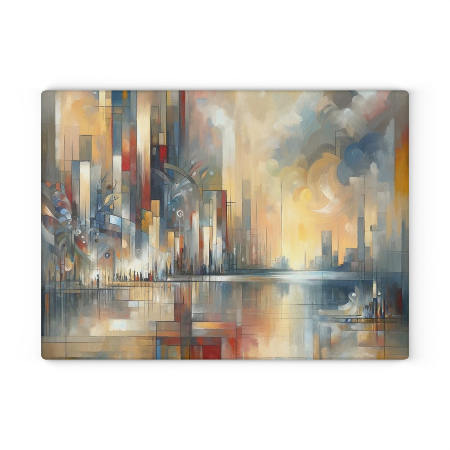 Abstract Buzzing Stillness Glass Cutting Board