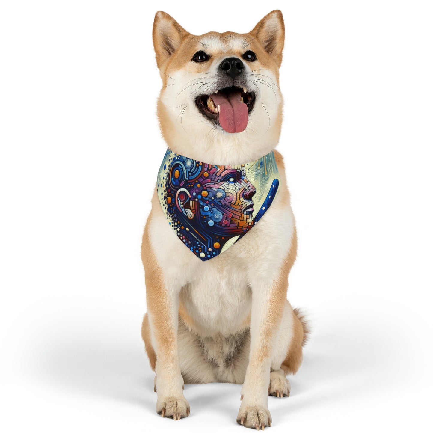 Digital Carving Abstract Pet Bandana Collar