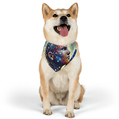Digital Carving Abstract Pet Bandana Collar
