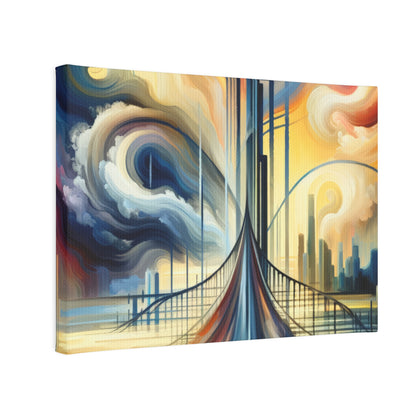 Conscious Bridge Tachism Canvas Photo Tile