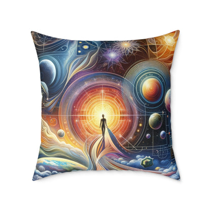 Unified Cosmic Alignment Spun Polyester Pillow