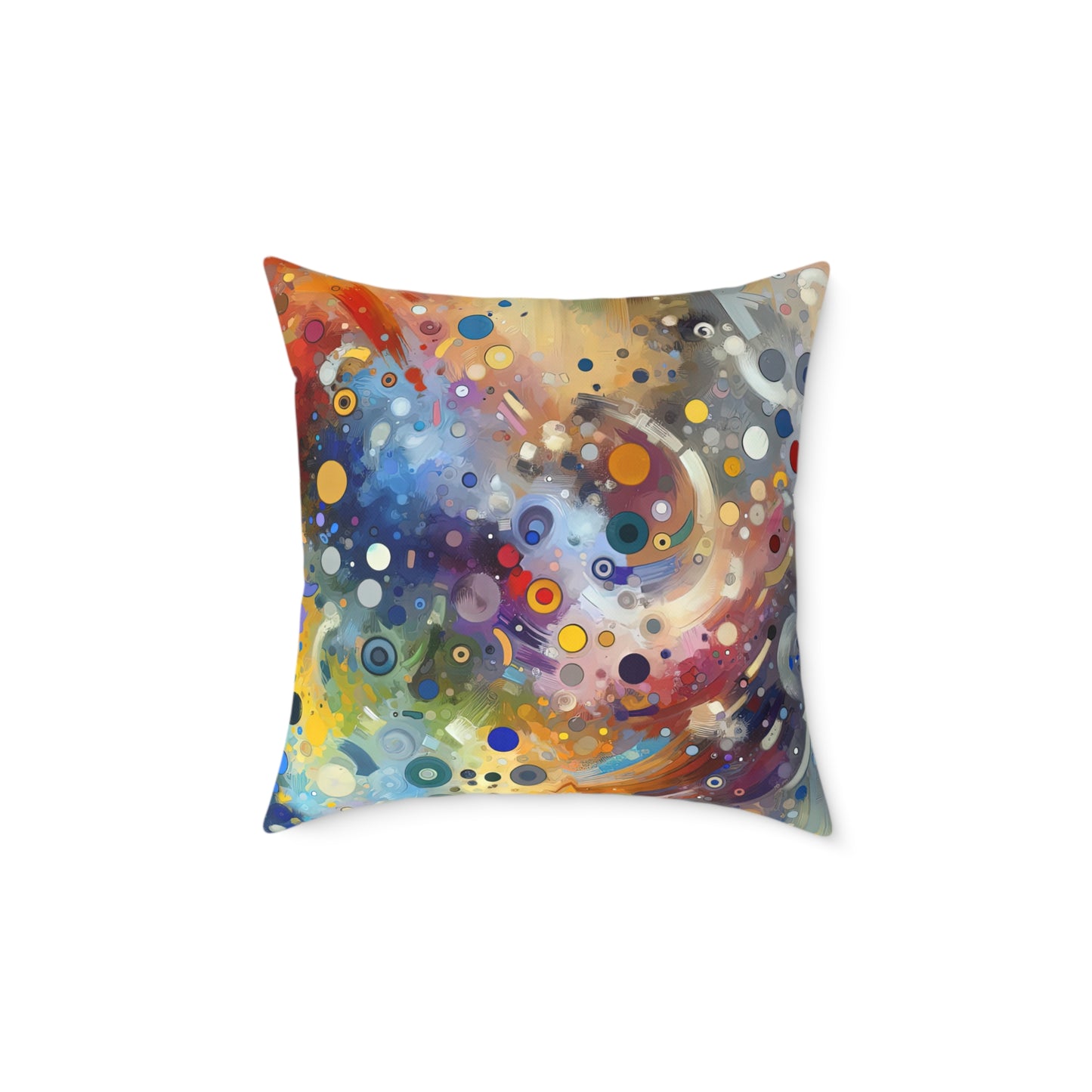 Humorous Unified Tachism Spun Polyester Pillow