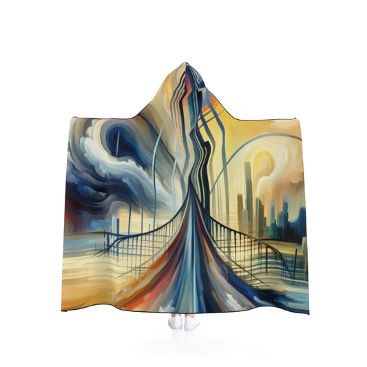 Conscious Bridge Tachism Hooded Blanket