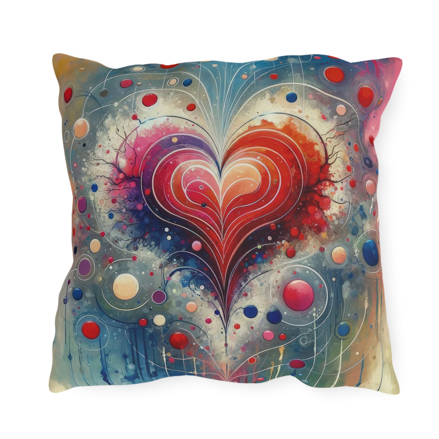 Emotional Physics Heart Outdoor Pillows