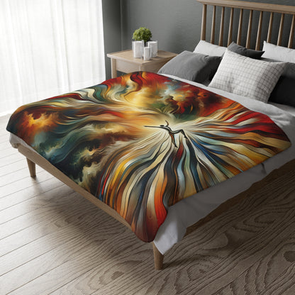 Symphonic Interconnectedness Shift Velveteen Microfiber Blanket (Two-sided print)