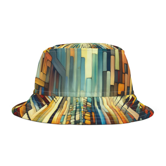 Cobbled Rhythm Heartbeat Bucket Hat (AOP)